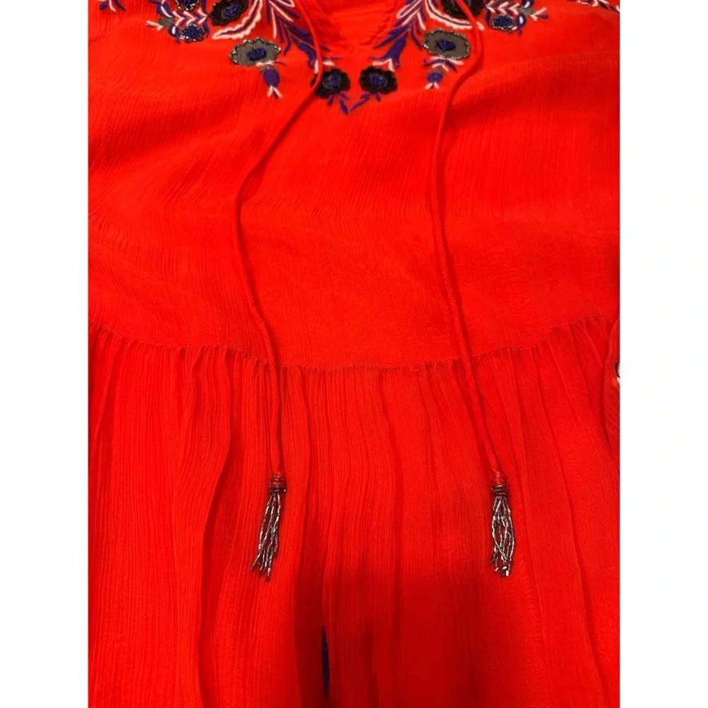 Free People Embroidered & Beaded Tunic Dress - Size Medium - Picture 11 of 14